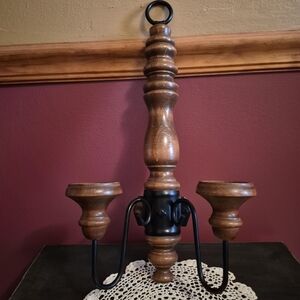 Elegant Wooden Candle Holder